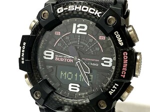 中古 駆動OK CASIO カシオ G-SHOCK マッドマスター GG-B100BTN-1AJR バートンコラボ カーボン/樹脂 アナデジ メンズ 腕 時計 クォーツ