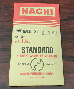 訳あり処分品 旧商品 NACHI 不二越 SD1.1 鉄工用ドリル 1.1mm 10本入 ストレートシャンクドリル