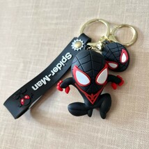 スパイダーマン 赤 黒 2個セット アニメ映画 キーホルダー バッグチャーム 新品 マーベル メンズ レディース ストラップ カラビナ 激かわ_画像8