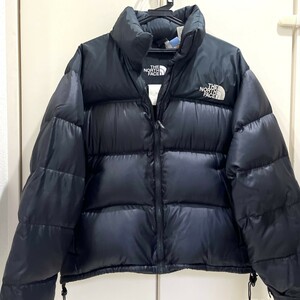 【中古】THE NORTH FACE◆90s/OLD/Nuptse Down Jacket/ダウンジャケット/ナイロン/ブラック ノースフェイス /NF003AS【メンズウェア】古着