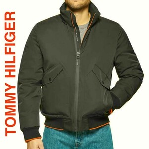 新品 マウンテンパーカー コート 袖ロゴ ブランド トミーヒルフィガー ダウンジャケット カーキ メンズ tommy HILFIGER　 MA-1 JACKET