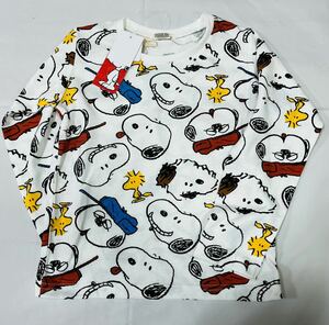 *4717* super-discount sale!! new goods ... clothes long sleeve T shirt size120 1 sheets *PEANUTS. Snoopy 