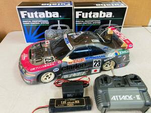 1円〜 タミヤ 1/10スケール スカイライン GT-R clarion 電動 RC ラジコン フタバ Futaba プロポ ATTACK●「管理No.F9565」