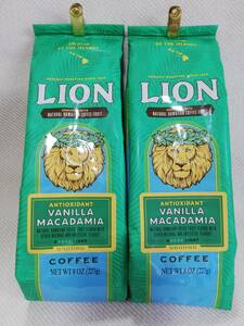 ハワイ ライオンコーヒー 抗酸化物質 アンティオキシダントリッチ バニラマカダミア 8oz(227g)×2個 Hawaii LION coffee フレーバー