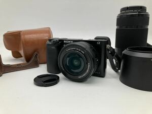 ◇【売り切り】SONY（ソニー）ミラーレス 一眼カメラ α 6000 lens E 3.5-5.6/7P 16-50 OSS E 4.5-6.3/55-210 OSS 