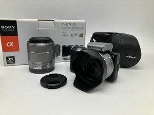 ■【売り切り】SONY（ソニー）ミラーレス一眼 デジタルカメラ α NEX-5 E 2.8/16 0.24m/0.8ft E 3.5-5.6/18-55 OSS 0.25m/0.82ft