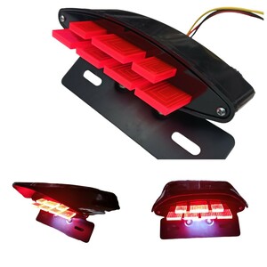  free shipping custom LED tail lamp width red all-purpose bike acrylic fiber Cafe Racer Scrambler motard Street Fighter 