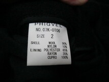 美品良好 PHIGVEL フィグベル ウール メルトン コート ジャケット ブラック 07K-0T06 ピーコート 2 M サイズ2_画像7
