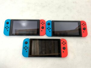 【ジャンク】 Nintendo Switch ニンテンドースイッチ 本体 HAC-001 HAC-001(-01) 計3台セット 【同梱不可】[11-1]