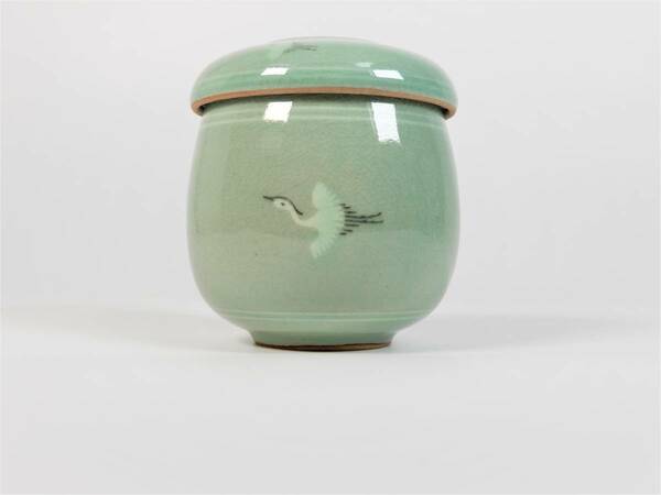 【美品】高麗青磁 金正黙作　茶碗 韓国 東谷　茶道具　コレクション　茶道