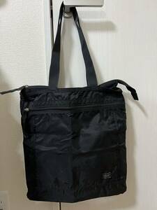 ポーター　porter トート　トートバッグ　吉田カバン　折り畳みバッグ　エコバッグ　ブラック　折り畳み　中古品