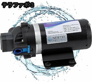 高圧ポンプ 給水 排水ポンプ ダイヤフラムポンプ 電動ウォーターポンプ 最大揚程110ｍ 160PSI 最大吐出量6-7L/min 低騒音 車用50HZ(24V/6L)