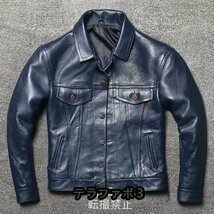 メンズファッション ライダース 本革 レザージャケット カウハイド 革ジャン バイクレザー シングル S～5XLサイズ選択可 牛革_画像1