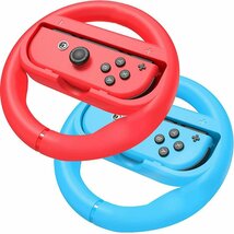 switch マリオカートJoy-Conハンドル コントローラー2個セット 赤_画像1