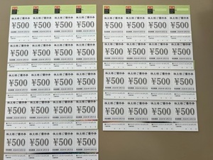 クリエイトレストランツ株主優待券 　18,000円分（500円ｘ36枚）