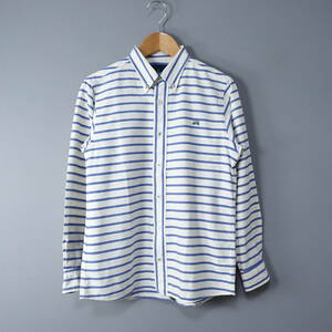 Leminor/ Le Minor /38/ made in Japan / border shirt / white × blue / blouse / white × blue / lady's / long sleeve 