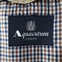 ☆美品☆Aquascutum/アクアスキュータム/4/日本製/腰ベルト付き/ウール100%/トレンチコート/ベージュ/ライナー付き/クラブチェック_画像7