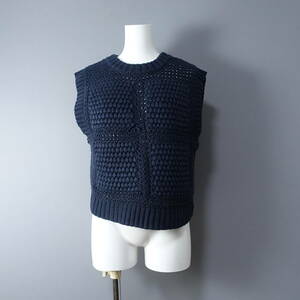 Demi-Luxe BEAMS/te milk s Beams / knitted the best / navy / navy blue / lady's 