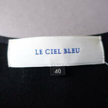 ☆美品☆LE CIEL BLEU/ルシェルブルー/40/日本製/ウール100%セーター/ブラック/黒/レディース/カットソー_画像3