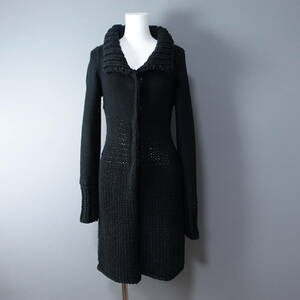 * with translation *ENCHANTEMENT/ Anne shunt man /40/ wool / alpaca ./ knitted coat / black / black 