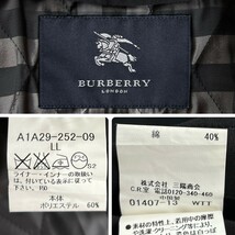 希少LLサイズ！バーバリーロンドン【紳士的佇まい】BURBERRY LONDON ステンカラーコート 裏地メガノバチェック ライナー着脱可 黒 ブラック_画像9