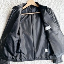 極美品！【極上のラムレザー】LIDNM シングルライダース ジャケット ブラック 黒 日本製 メンズ シープスキン リドム 羊革 Sサイズ_画像5