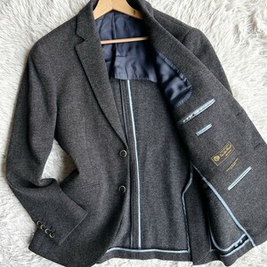 極美品！HACKETT × Loro Piana 希少Lサイズ相当 ハケット ロロピアーナ ヘリンボーン柄 テーラードジャケット メンズ ウール素材 秋冬