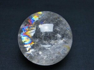 銀座東道◆極品天然AAAAA虹入りヒマラヤ水晶丸玉 53mm [T62-15413]