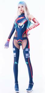 ASHOTPLZセクシー 光沢 RQ レースクイーン アームカバー 手袋 シンプル 全身コスチューム レディースcosplay オレンジ