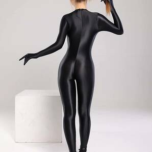 ASHOTPLZ全身タイツ セクシー コスプレ 衣装 コスチューム 仮装 スベスベ パンティストッキング 光沢 ダンス タイツ ブラックの画像6