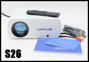 WiMiUS s26 家庭用小型プロジェクター プロジェクター リモコン等付属 5G&2.4Gwifi リアル1080PフルHD 4K対応