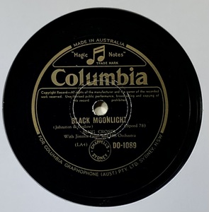 BING CROSBY/BLACK MOONLIGHT /THANKS/ (COLUMBIA DO-1089) SP record 78 RPM (.)