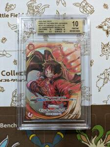 ワンピースカード　one piece　ルフィ　パラレル　sr　新時代の主役　尾田栄一郎先生書き下ろし　サイン　bgs10　psa10以上