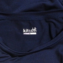 kitson LA キットソン ロゴ 長袖 Tシャツ スポーツウェア ロンT 紺 レディース L 美品_画像4