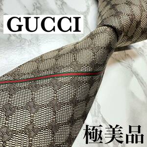 極美品 現行タグ 人気 GUCCI ネクタイ シルク100% GG柄 シェリーライン 蜂 ソーホー レギュラータイ ブランドロゴ 刺繍 ゴールド 送料無料