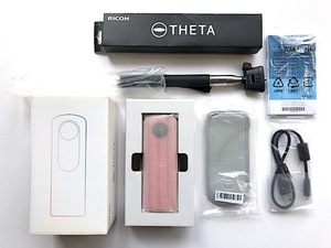 ★未使用 新品 ★リコー RICOH THETA SC ★全天球360度カメラ ★本体ピンク ★専用セルフ撮りスティック同梱 ★送料無料