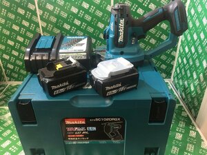 【中古・美品】★makita(マキタ) 14.4/18v充電式全ネジカッタ (フルセット6.0Ahバッテリx2/充電器/ケース) SC102DRGX/IT2ZWVKBOZ94