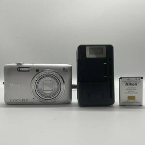 【簡易動作確認済】Nikon COOLPIX Style COOLPIX S3600　SILVER　コンデジ　デジカメ　デジタルカメラ　シャッター&フラッシュ動作OK