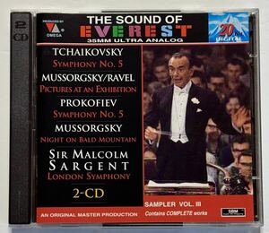 （EVEREST 20bit）THE SOUND OF EVEREST サージェント　チャイコフスキー、ムソルグスキー SARGENT EVC9043/44 2CD