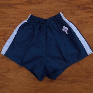  unused '80s JUMP Jump SS navy x gray XS navy blue ash short pants short bread that time thing dead stock Showa era man . woman gym uniform physical training put on school 