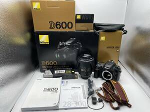 【良品】Nikon / ニコン D600 レンズキット / AF-S 28-300mm 1:3.5-5.6 G ED VR / WU-1b / 箱・使用説明書・充電器付【MIBR040】