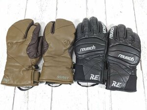 【10yt258】スキー用品 グローブ reusch ブラック サイズ：L◆SWANY ブラウン サイズ：メンズS◆R47