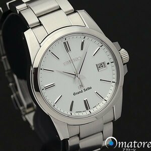 1円～◎美品◎SEIKO セイコー GS グランドセイコー デイト ライトスチール メンズ クォーツ SBGX057 9F62-0AA1◎保証書付き