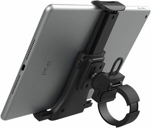 フィットネスバイク ATiC エクササイズバイク タブレットホルダー スマホホルダー ハンドルバー用 自転車ホルダー 室内 360