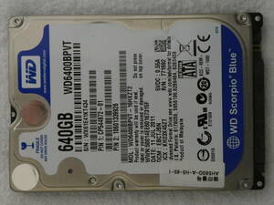 ★640GB HDD WD WD6400BPVT SATA300 5400rpm 8MB 送料無料