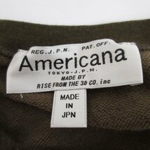 美品 Americana アメリカーナ バックロゴ サイドジップ 長袖 ロング スウェットワンピース オーバーサイズ カーキブラウン_画像6