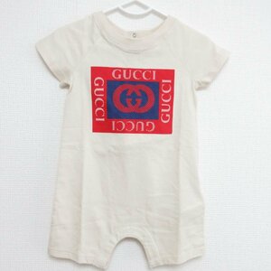 未使用 21AW GUCCI グッチ BABY ベビー GGロゴ 半袖 ロンパース サイズ 6/9m マルチカラー