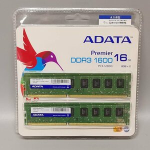 新品未開封 ADATA AD3U1600W8G11-B 2枚セット PC3-12800 DDR3 1600 240Pin SDRAM 16GB(8GB x2) Z4262