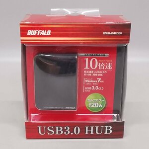 新品未開封 BUFFALO バッファロー 4ポート セルフパワー USB3.0ハブ BSH4A04U3 ブラック Z4280