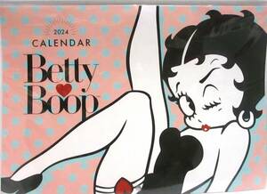 送料無料【 ベティちゃん 壁掛けカレンダー 2024年 】年間カレンダー付 12ヶ月6面 ベティ 見開き 壁掛け カレンダー
